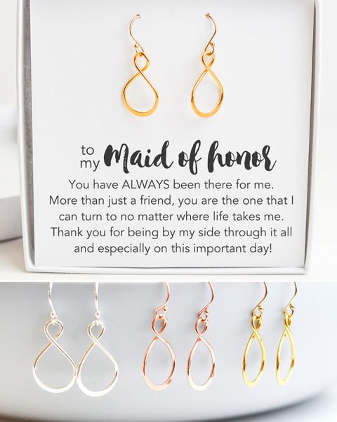 Earrings for maid shops of honor